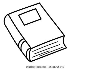 book vector image. Isolated vector illustration