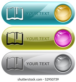 Book. Vector internet buttons.