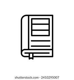 Diseño de iconos de la línea del vector del libro