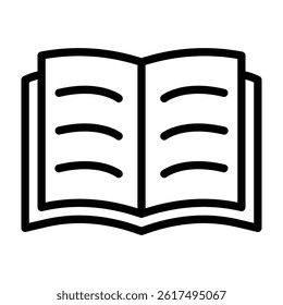 Book Vector Line Icon Design