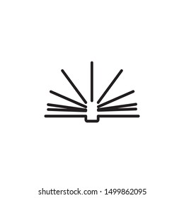 book vector line icon on white background. outline illustration EPS 10