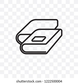 Book vector linear icon isolated on transparent background, Book transparency concept can be used for web and mobile
