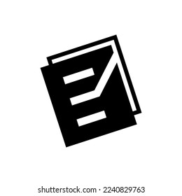 Book vector logo design, paper, abstract art