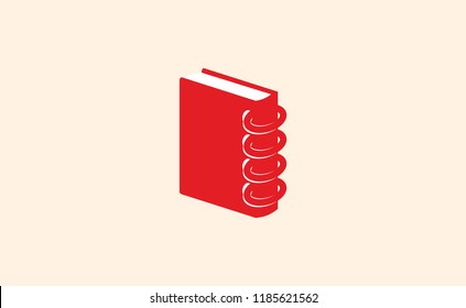Book vector logo design template