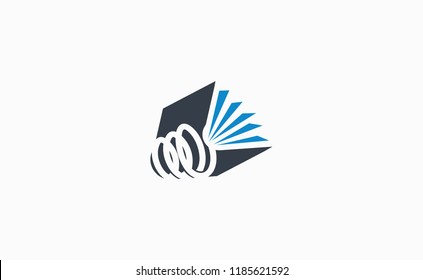 Book vector logo design template