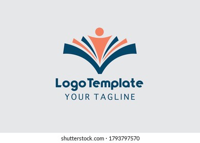 book vector logo design template