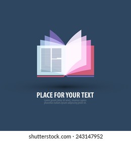 book vector logo design template. bookshop or literature icon.