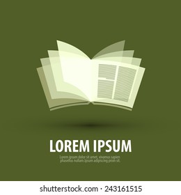 book vector logo design template. education or school icon.