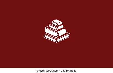 BOOK vector logo monogram template