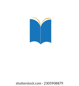 Book vector minimalist or flat logo or icon