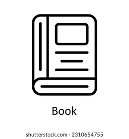 Book Vector  outline Icon Design illustration. User interface Symbol on White background EPS 10 File