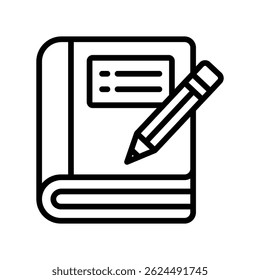 Icono de contorno de Vector de libro. Archivo Eps10 
