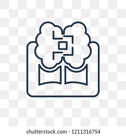Book vector outline icon isolated on transparent background, high quality linear Book transparency concept can be used web and mobile