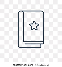 Book vector outline icon isolated on transparent background, high quality linear Book transparency concept can be used web and mobile