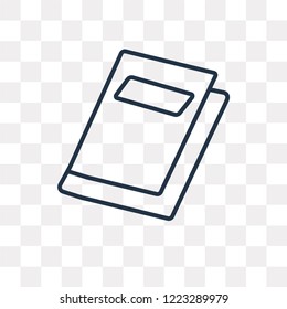 Book vector outline icon isolated on transparent background, high quality linear Book transparency concept can be used web and mobile