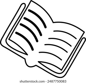 book  vector Reading line icon, Vector on white background book logo book icon