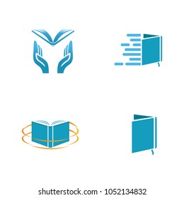 Book vector set logo icons library illustration emblem isolated