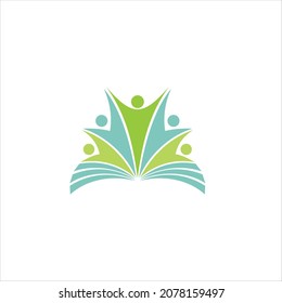 book vector template community logo