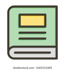 Book Vector Thick Line Filled Colors Icon For Personal And Commercial Use.
