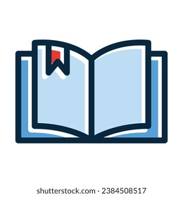 Book Vector Thick Line Filled Dark Colors Icons For Personal And Commercial Use.
