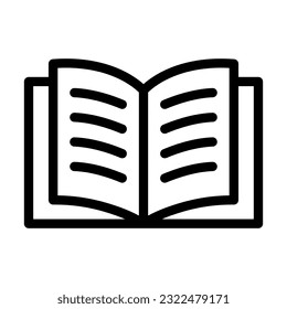 Icono De Línea Espesa Del Vector De Libros Para Uso Personal Y Comercial.
