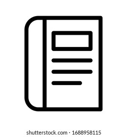 book vector thin line icon 