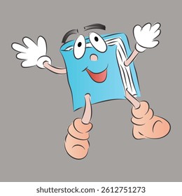 Book Vintage Icon and Mascot Vector