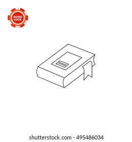 Book Volume with Bookmark Icon
