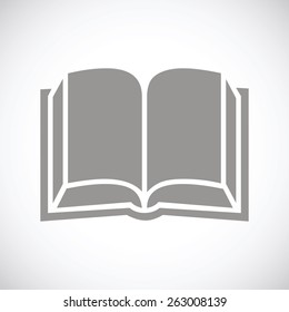 Book web black icon on a white background. Vector symbol