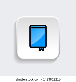book web icon symbol with modern flat style icon for web site design, logo, app, UI isolated on white background. Vector illustration
