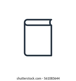 book web thin line icon on white background;  minimalistic office