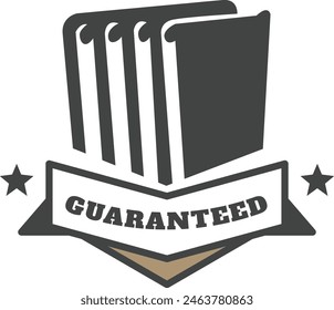 A book with a white background and a black border. The book is titled "Guaranteed"