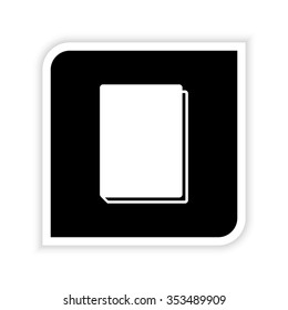 Book -  white vector icon