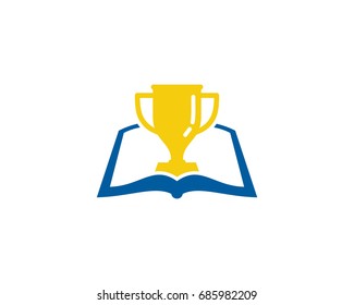 Book Winner Icon Logo Design Element