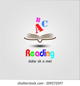 Book With Word A,B,C Logo 