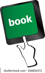 book word on computer keyboard button  