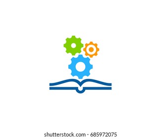 Book Work Icon Logo Design Element