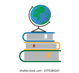 Book World Vector University Logo Globe Stock Vector (Royalty Free ...