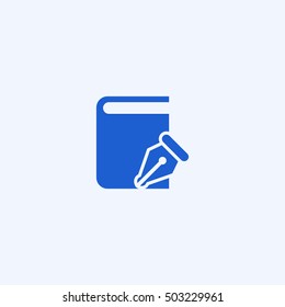 book write icon, isolated, white background