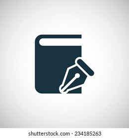 book write icon on white background 