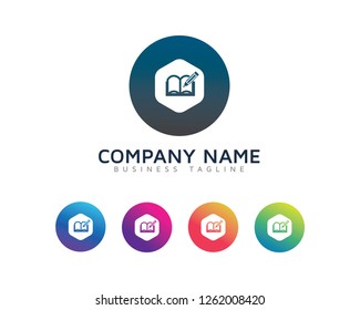 Book Writer Logo Template Design