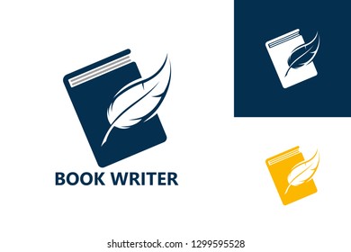 Book Writer Logo Template Design Vector, Emblem, Design Concept, Creative Symbol, Icon