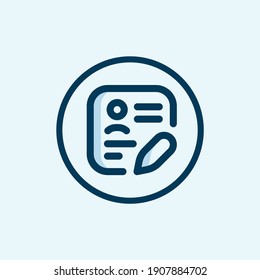 Book writing icon. Creativity process with paper and coffee cup linear pictogram. Concept of poetry, artistic inspiration, creating story plot or screenplay text. Editable stroke vector illustration
