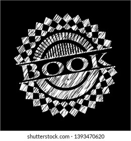 Book written on a blackboard. Vector Illustration. Detailed.