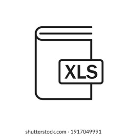 Book XLS format icon. Vector illustration