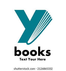 book y letter vector logo template. This design use font symbol suitable for education