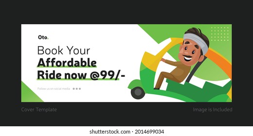 Book your affordable ride cover page design.