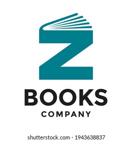 book z letter vector logo template. This design use font symbol suitable for education