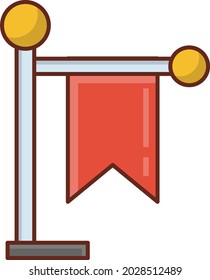 icono de color plano del vector marcador