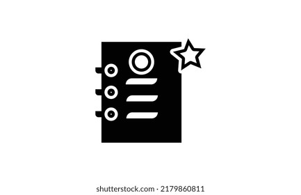 Book,bookmark, address icon style for web or sign black icon on white background.